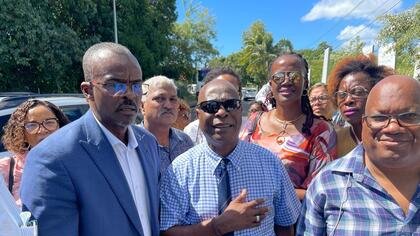 Le Président de la Région Guadeloupe en visite à Sainte-Anne