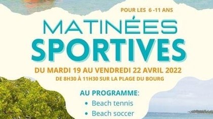 LES MATINÉES SPORTIVES DURANT LES VACANCES DE PÂQUES