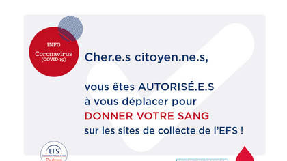 Covid19 : Appel urgent aux dons de sang