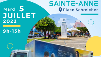 Le Cyberbus de la Région Guadeloupe à Sainte-Anne