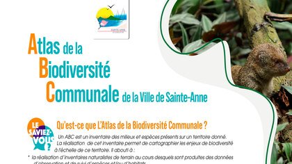 ATLAS DE LA BIODIVERSITÉ COMMUNALE DE LA VILLE DE SAINTE-ANNE